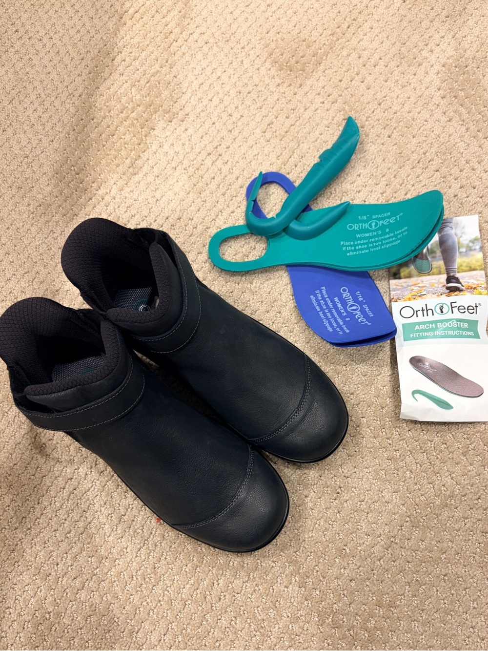 New Ortho Feet Blaire Black Slip-On Orthotic shoes, woman’s 8